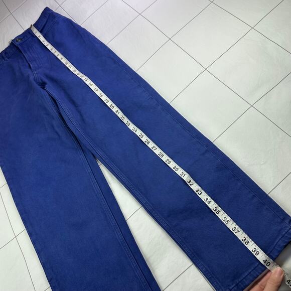 Everlane Way High Jeans Women 27 Tall Purple Straight Leg Organic Cotton Stretch - Picture 12 of 13